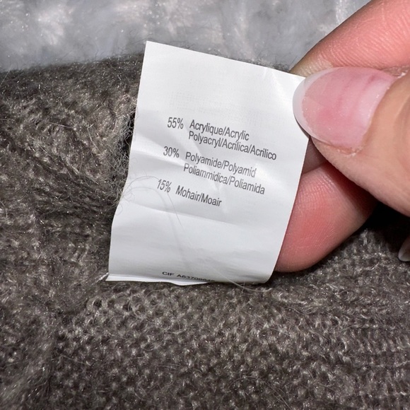 IKKS Girls Light Brown Elbow Patch V neck Knit Sweater & Skirt Set - Picture 11 of 12